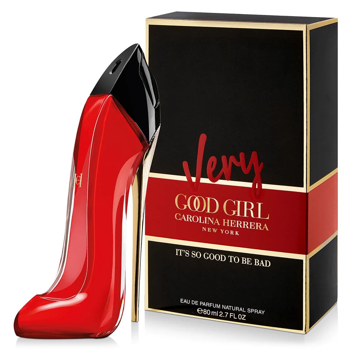 Very Good Girl is a bold interpretation of the iconic Good Girl scent that will walk straight into your heart with its seductive rose scent and red-hot design. Very Good Girl takes you on an olfactive journey, starting with top notes of playfully mischievous redcurrant and exotic lychee, leading to a seductive heart of rose. Vetiver and vanilla base notes provide a surprising and contemporary finish.