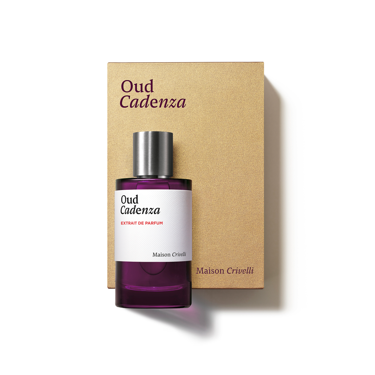 Maison Crivelli Oud Cadenza Extrait de Parfum 100ml bottle and retail box