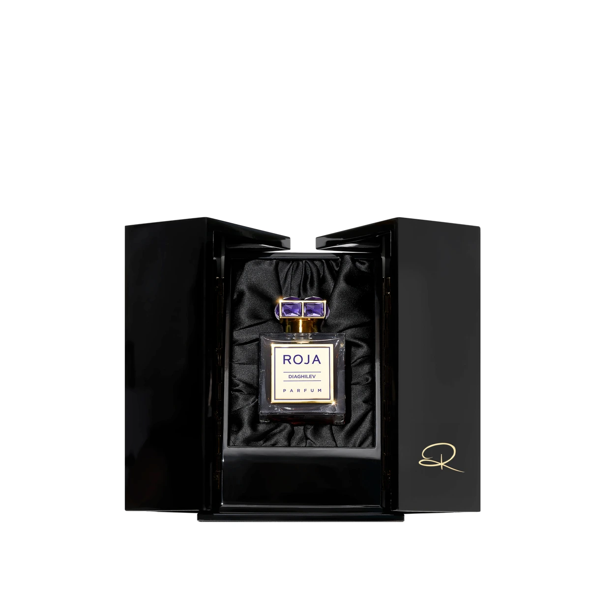 Roja Diaghilev Parfum 100ml bottle in its official presentation box on white