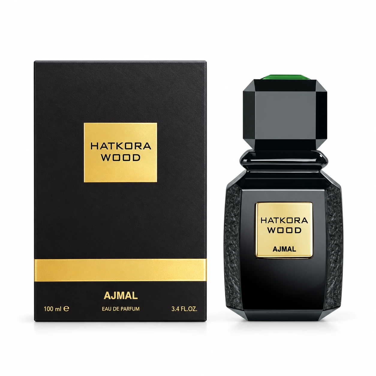 Ajmal Hatkora Wood Eau de Parfum 100ml bottle and box