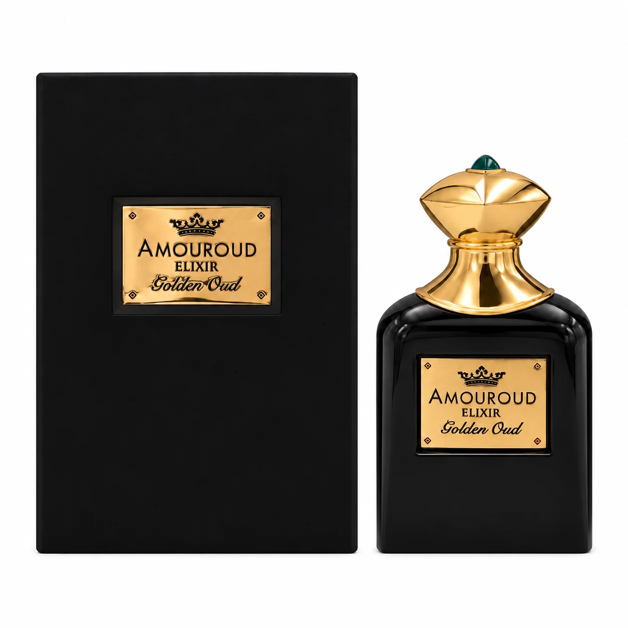 Amouroud Golden Oud Elixir Extrait de Parfum 75ml with its box