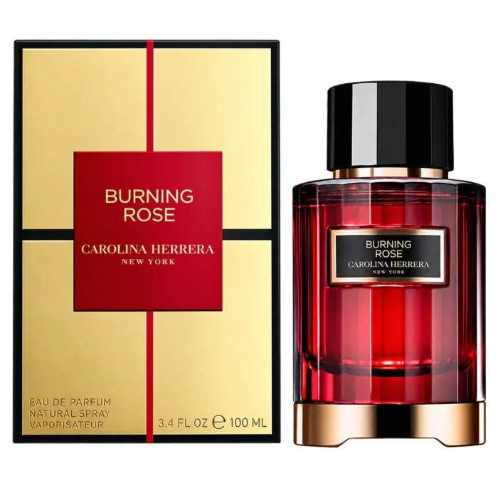 Carolina Herrera Burning Rose 100ml Eau de Parfum bottle and box