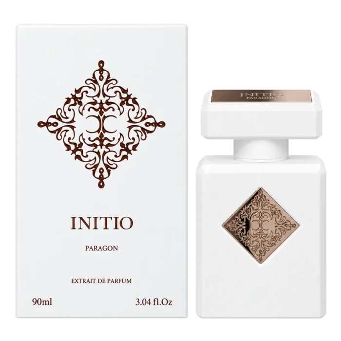 Initio Paragon 90ml bottle and retail carton on pure white