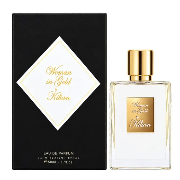 Kilian Woman in Gold Eau de Parfum 50ml bottle and box