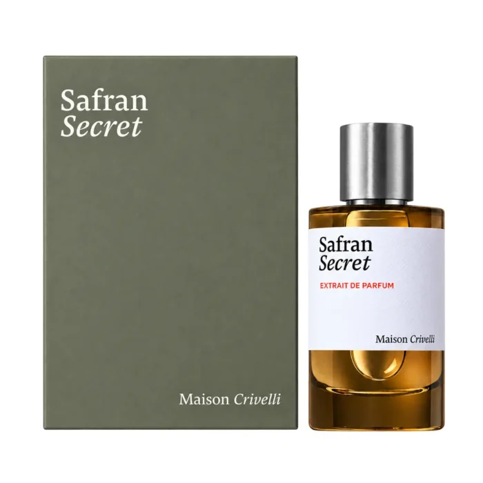 Maison Crivelli Safran Secret Extrait de Parfum 100ml bottle and box