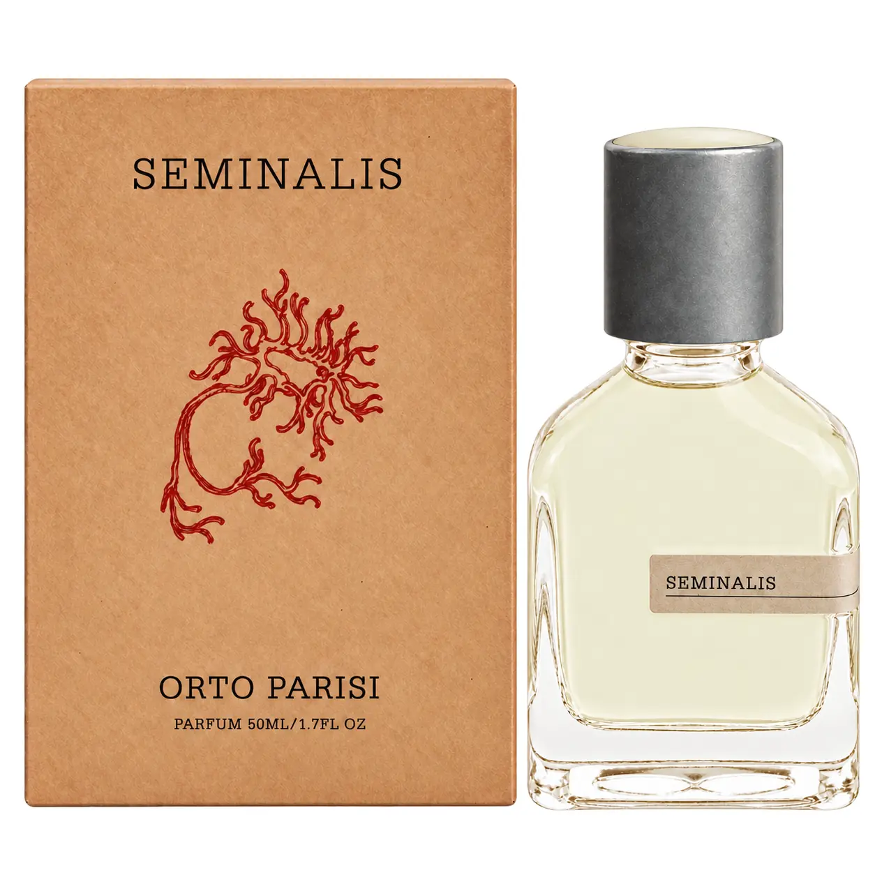 Orto Parisi Seminalis 50ml upright bottle and retail carton on pure white